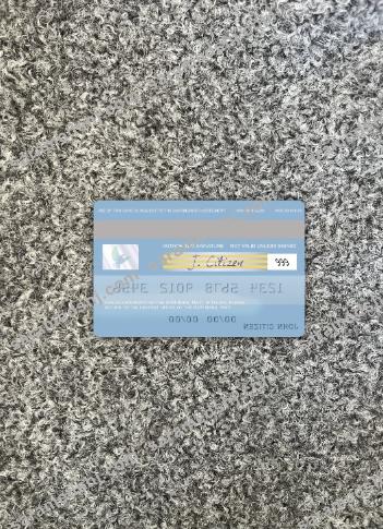 Haiti BUH Bank visa debit card photolook back
